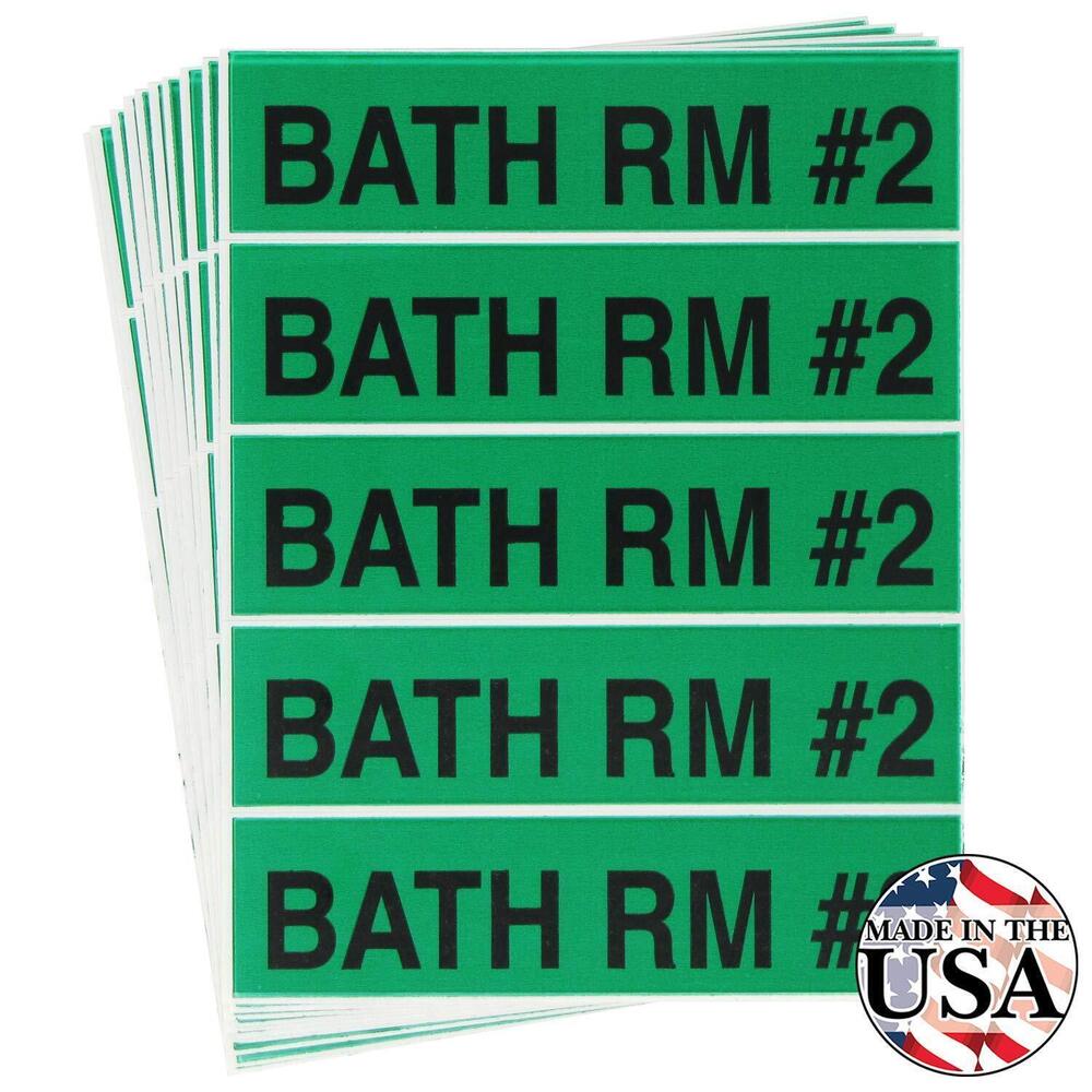 7439 Color Coded Moving Box Labels Bath Room #2